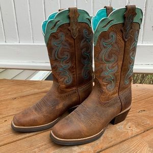 NEW! Turquoise Justin Cowgirl Boots